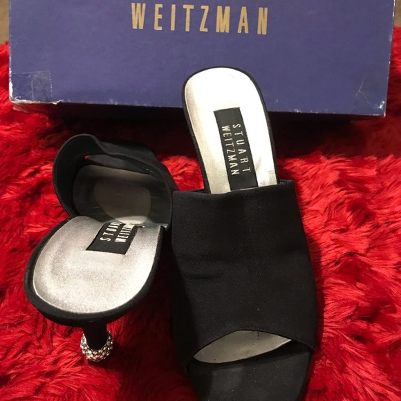 Stuart Weitzman Black jeweled heel Shoes, size 8 - Picture 2 of 10